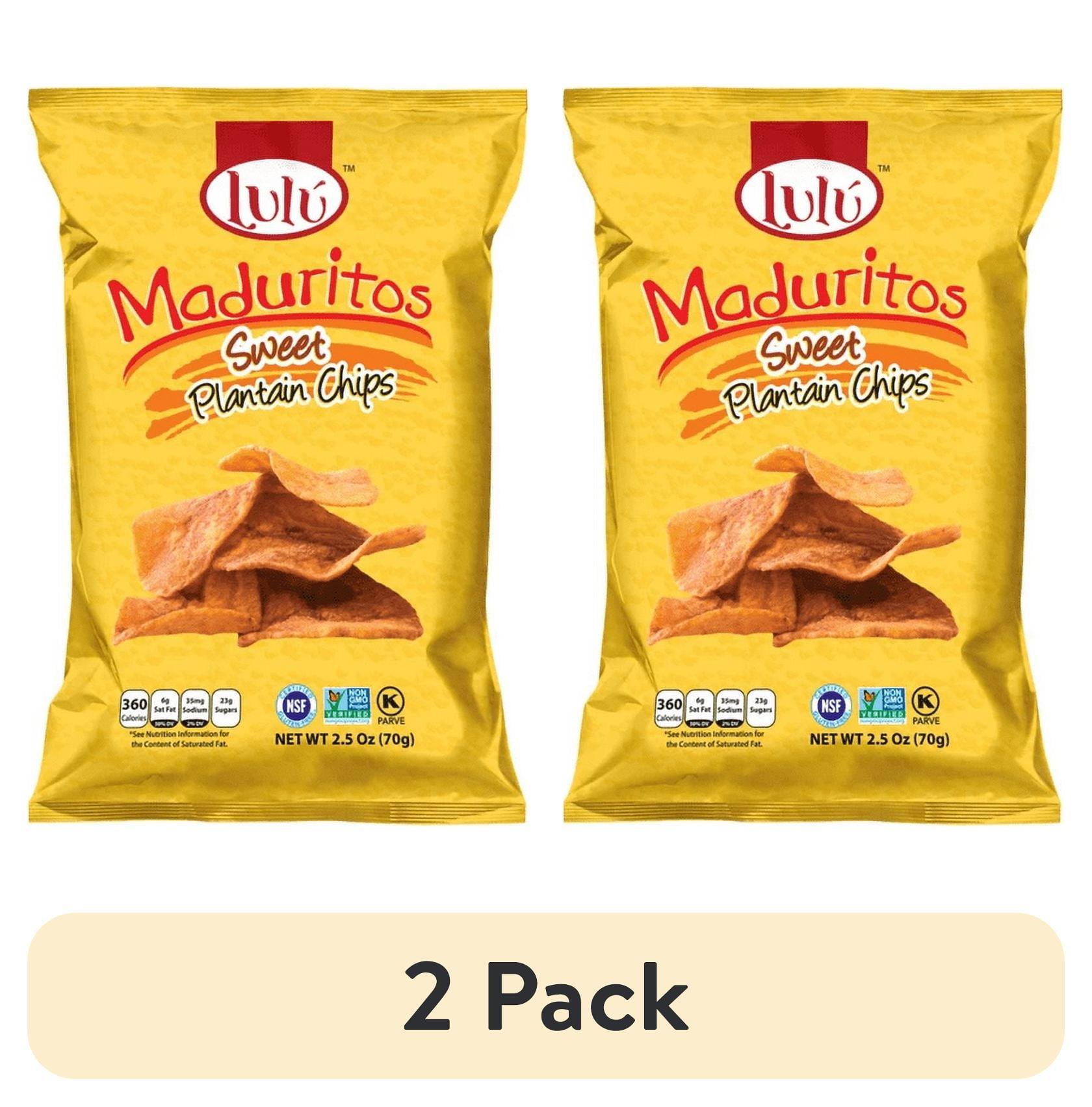 (2 pack) LULU Chips Snack Pack Sweet Plantain Chips Plantain Chip