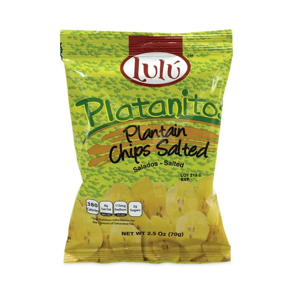 LULU Plantain Chips SALTED 2.5oz, 30 Count
