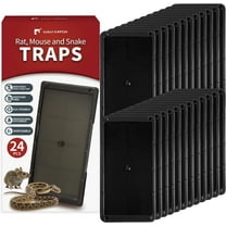LULUCATCH Super Heavier Mouse Traps 24 Pack for Mice & Snakes with Non-Toxic Glue. Larger Sticky Traps for Indoor