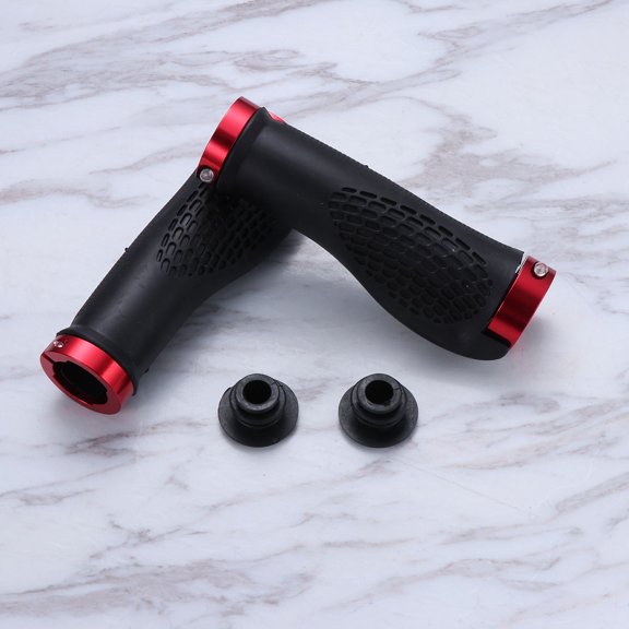 LULULION 1Pair Ergonomic Bike Handlebar Grips Red Non Slip Rubber Grips for Comfortable Cycling
