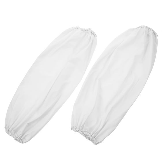 LULULION Comfortable Fit Arm Cuff for Cooking Labor Protection 1 Pair White PU