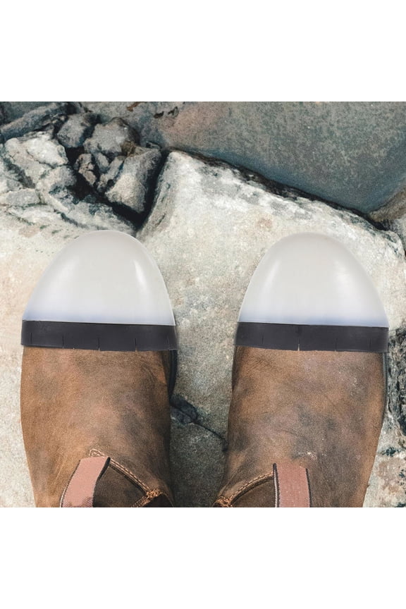 1Pair Work Safety Plastic Toe Caps with Impact Resistance for Construction and Factory Use