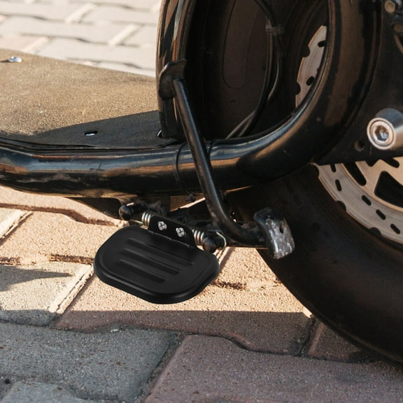 LULULION 1Pair Bicycle Rear Pedal Black Aluminum Folding Foot Pegs for Electric Bikes