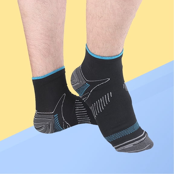 LULULION 1Pair Breathable Men Socks Blue Elastic Anti Skid Compression Flight Socks