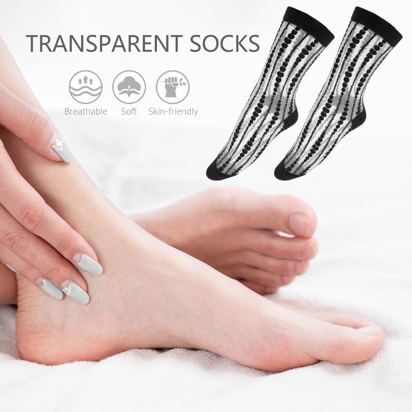 LULULION 1 Pair of Women Stockings Water Drop Shape for Shopping — free download