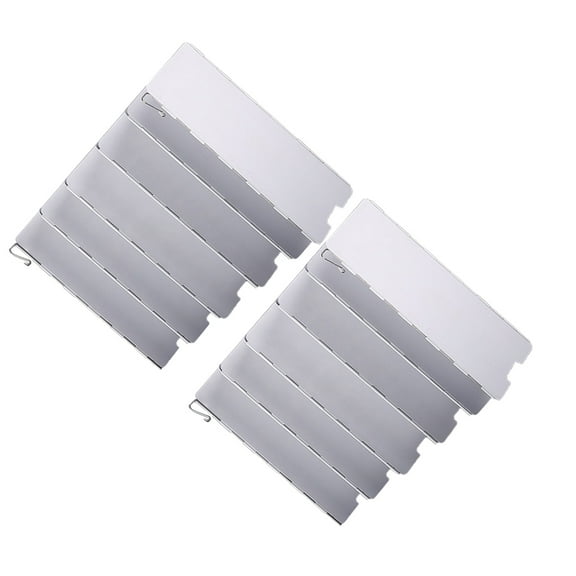 LULULION 1 Pc Camping Wind Deflector Protective Shield Aluminium Alloy Silver for Outdoor Design