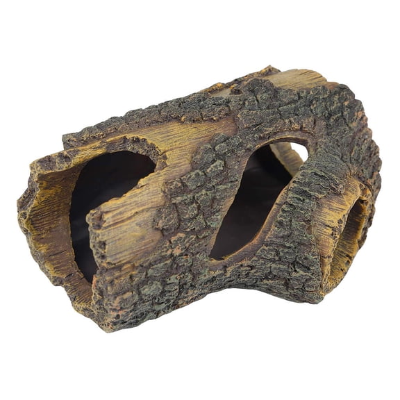 LULULION 1Pc Artificial Tree Trunk Resin Landscape Adornment and Reptile Shelter