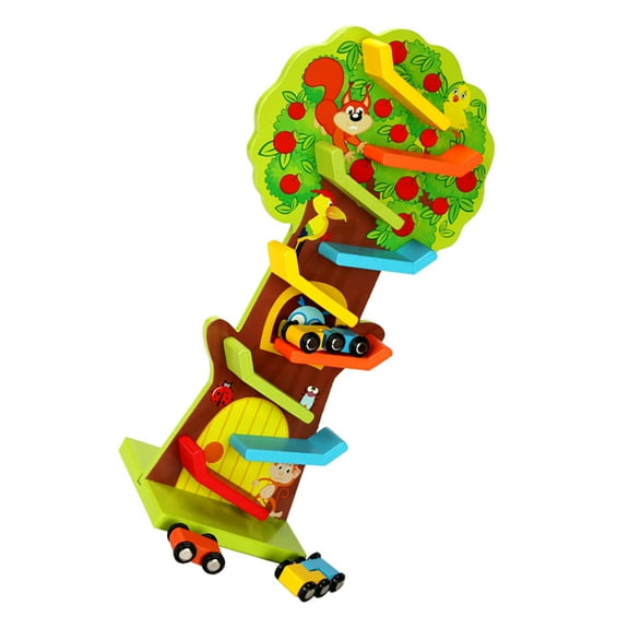 LULULION 1 Set Car Racing Adventure Toy for Kids Logical Thinking Development Indoor Play Multi Wood