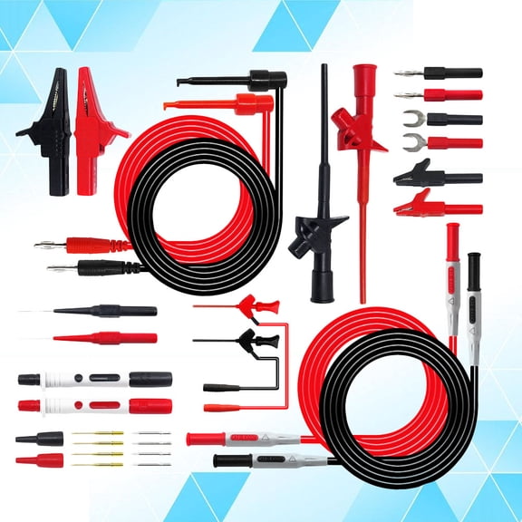 LULULION 1Set Electric Test Tool Kit Multimeter Accessories Red Test Probe Plug for Repair