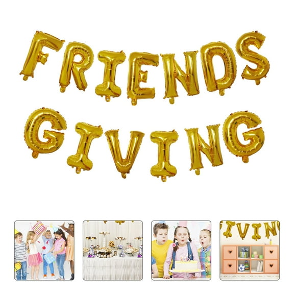 LULULION 1 Set Golden Aluminium Foil Balloons for Indoor Decoration for Friends Giving Balloons