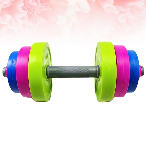LULULION Mini Barbell Dumbbell Assorted Color 1 Set Textured Grip Exercise Equipment