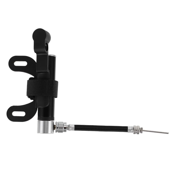 LULULION Bike Tire Inflator, Portable Manual Pump, 120Psi, Black, Aluminum, for Bikes