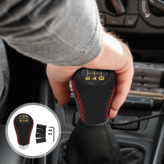 LULULION Shifter Knob Car Gear Shifting Aluminum Alloy Red 1 Set Driving