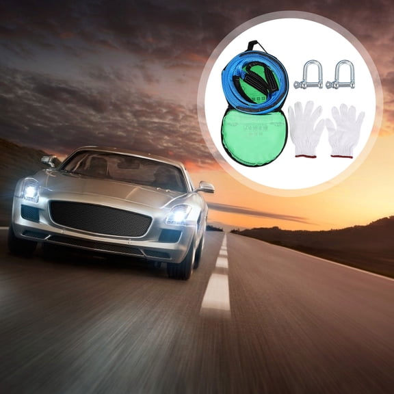 LULULION 1 Set Tow Strap with Hook for Vehicle Towing and Emergency Use