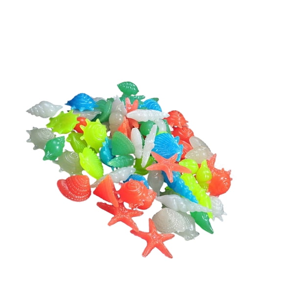 LULULION Assorted Color Aquarium Landscaping Stones Fluorescent Resin Stone Ornaments for Stylish Fish Tank Decor