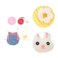 thumbnail image 1 of LULULION Bunny Outfit Red Cotton Adorable Design with Accessories 1Set, 1 of 7