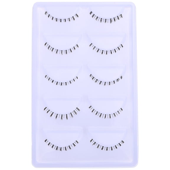 LULULION 10Pairs Natural False Eyelashes Black Bottom Lashes p Lightweight and Easy for Beginners