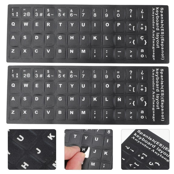 LULULION 10 Sheets Keyboard Letter Stickers Clear PVC for Computer Users