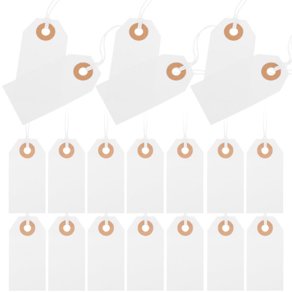 LULULION 100Pcs Tags for Handmade Items with Strings for DIY Crafting Needs