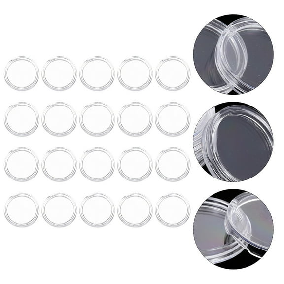 LULULION Clear Box Coin Holders Transparent 100Pack