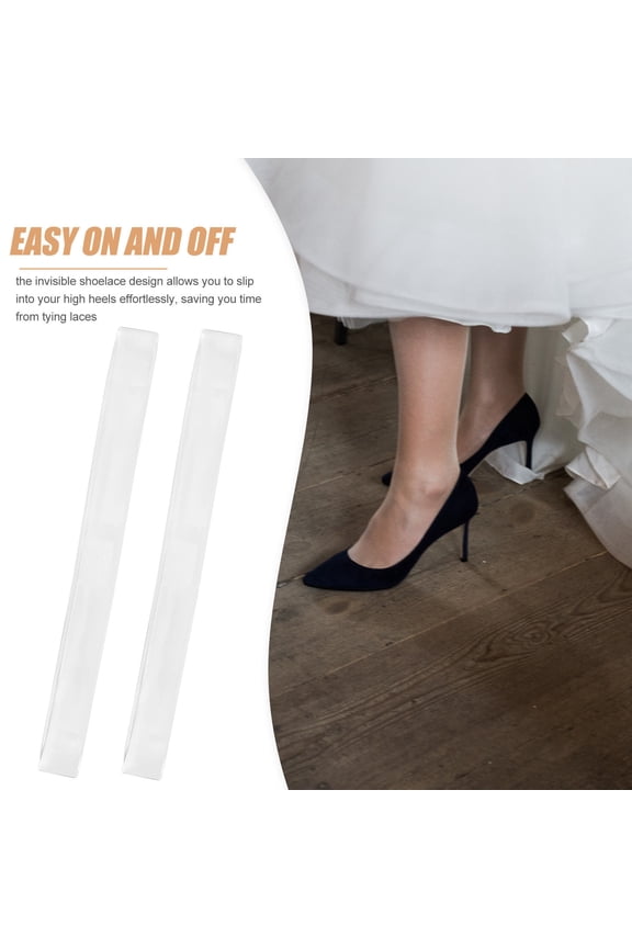 10Pcs Elastic Transparent Shoe Straps for High Heels Stable and Comfortable