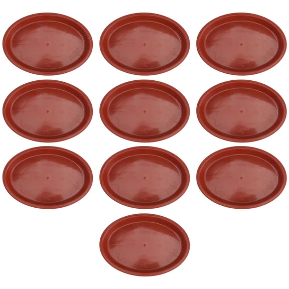 LULULION Oval Shaped Plastic Flowerpot Trays for Storage Use Water Leakage Prevention 10Pcs