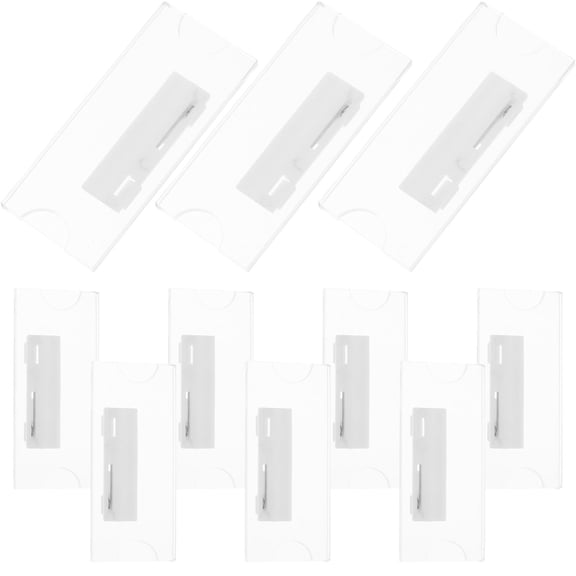 LULULION 10Pcs Uniform Badge Holders Transparent Identity Cards Holders for Daily Work Use
