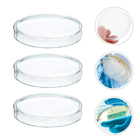 LULULION Plastic Petri Dishes with Lids for Science Experiments 10Pcs
