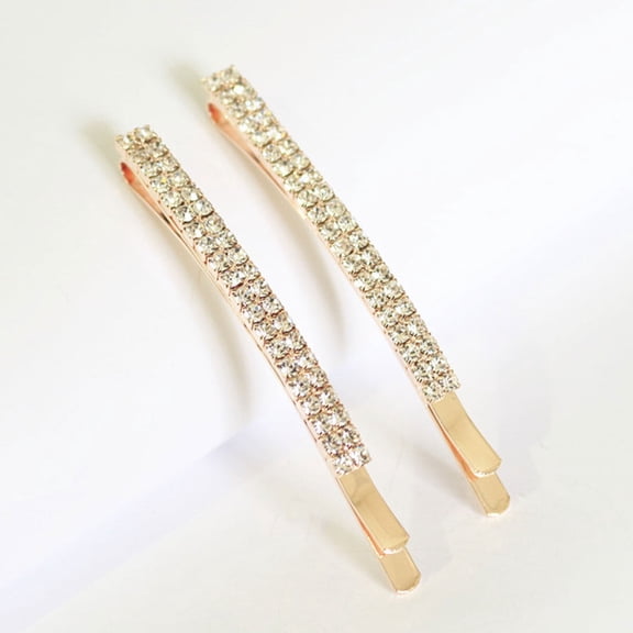 LULULION 10pcs One-Line Clip Bangs Hairpin Rhinestones Hair Accessories Hair Present For Women