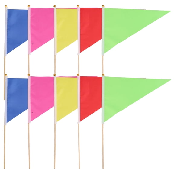 LULULION 10Pcs Guard Flag Handheld Flags with Fabric Material for Team Building