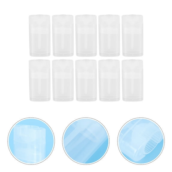 LULULION 10Pcs Transparent Plastic Sub Containers Portable Refillable Cream Storage Bottles for Ointments Lotions