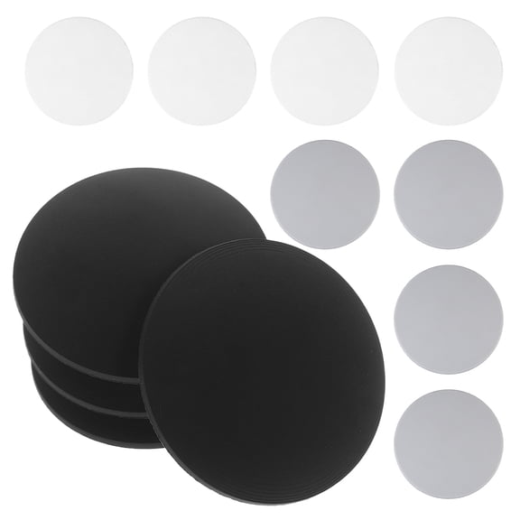 LULULION Round Door Bumper Pads for Homeowners Black 12Pcs