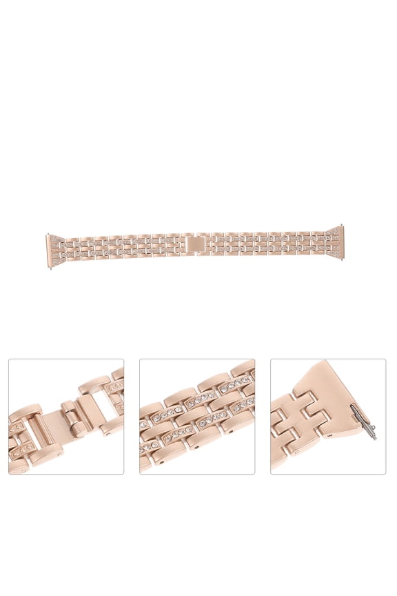 1Pack Shiny Watch Strap Decoration Stainless Steel for Christmas Parties