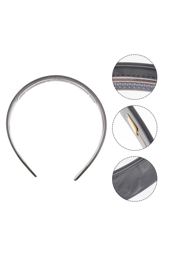 Tortoiseshell Headband Non-slip Black Plastic 1Pc