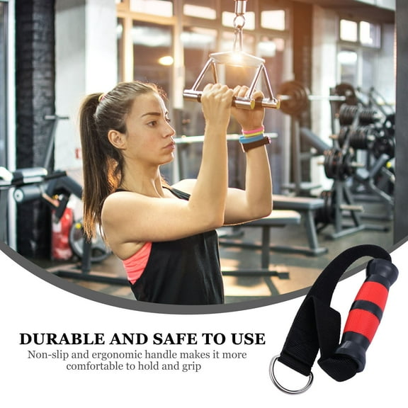 LULULION 1Pc Sports Pull Handle Black Fitness Grip Lightweight Portable for Exercise Machines and Bands