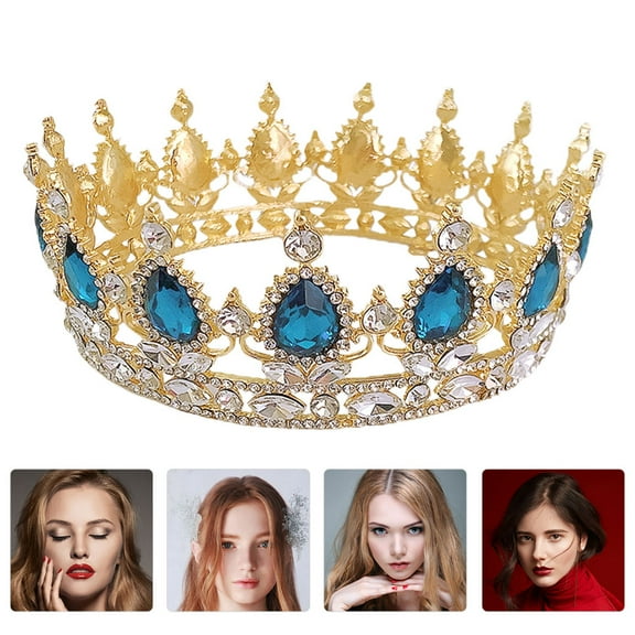 LULULION Bride Wedding Crystal Hair Crown Wedding Accessory Women Special Occasions 1Set