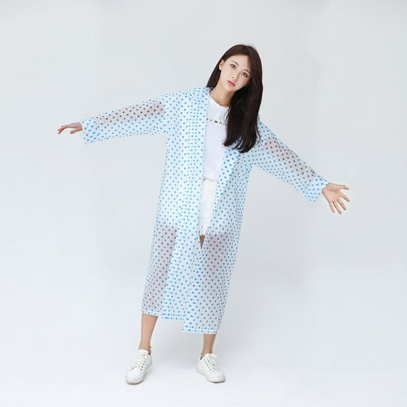 LULULION 1Pcs Portable Rain Coat for Adults Simple Design EVA Emergency Protection Rain Poncho