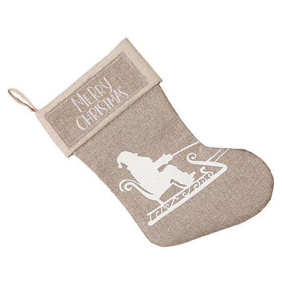 LULULION Hanging Decor Christmas Stocking Khaki Non-woven 1Pack