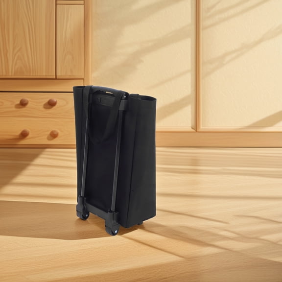LULULION Black Plastic and Cloth Multi-function Trolley for Daily Life 1Set