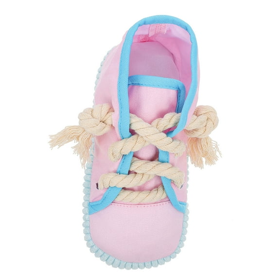 LULULION 1Pcs Squeaky Dog Chew Toys Dog Shoe Chew Toy Cloth Orange Chewing Training Sessions