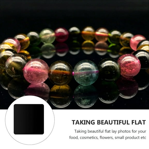 LULULION 1Pc Portable Black Acrylic Photography Backdrop Board for Flat Lay Product Photos