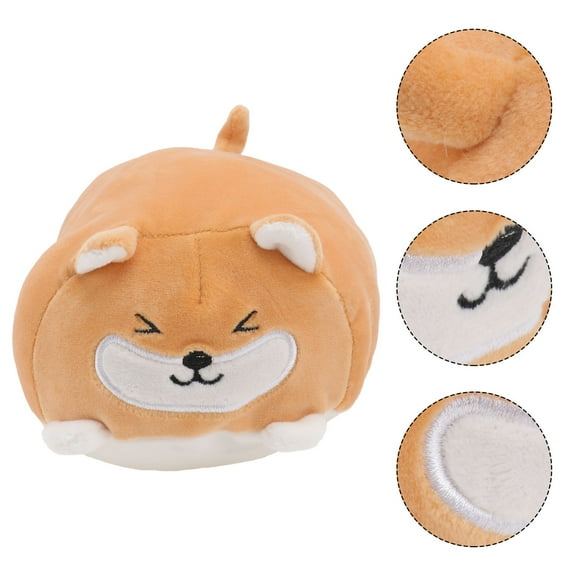 LULULION 1Pc Brown Soft Plush Animal Bolster Hugging Pillow Suitable for Home Sofa and Car Use