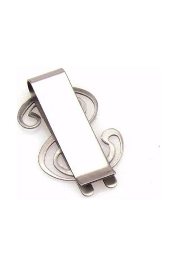 1Pc Stainless Steel Money Clip Holder Double Sided Chrome Finish Front Pocket