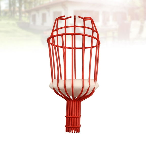 LULULION 1Pc Red Fruit Picking Device for Garden Farm Use Fits Multiple Fruit Types