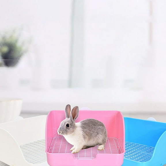 LULULION Bunny Potty Training Rabbit Litter Box Pink 1Pcs