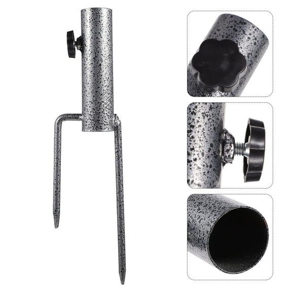 LULULION 1Pc Ground Spike Base for Umbrella with Comfortable Grip and Sturdy Outdoor Support