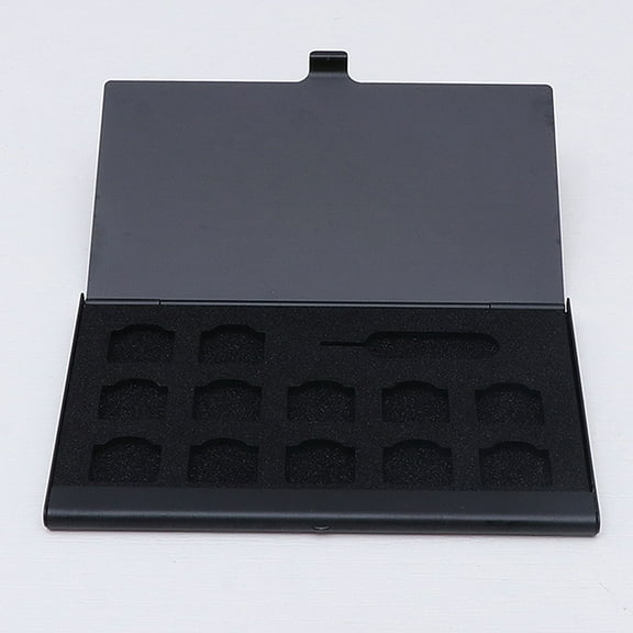 LULULION 1Pc Sim Card Storage Box Black Practical Phone Holder for Number Cards