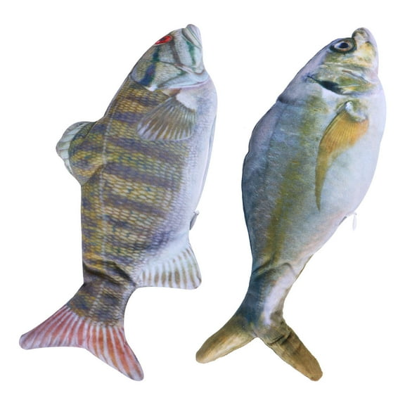 LULULION USB Charging Plush Fish Toy for Cats Assorted Color Electric Cat Teaser Gift 8.5 Inches