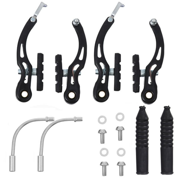 LULULION 2 Pairs Mountain Bike Rim Brakes Steel Black for Bicycles