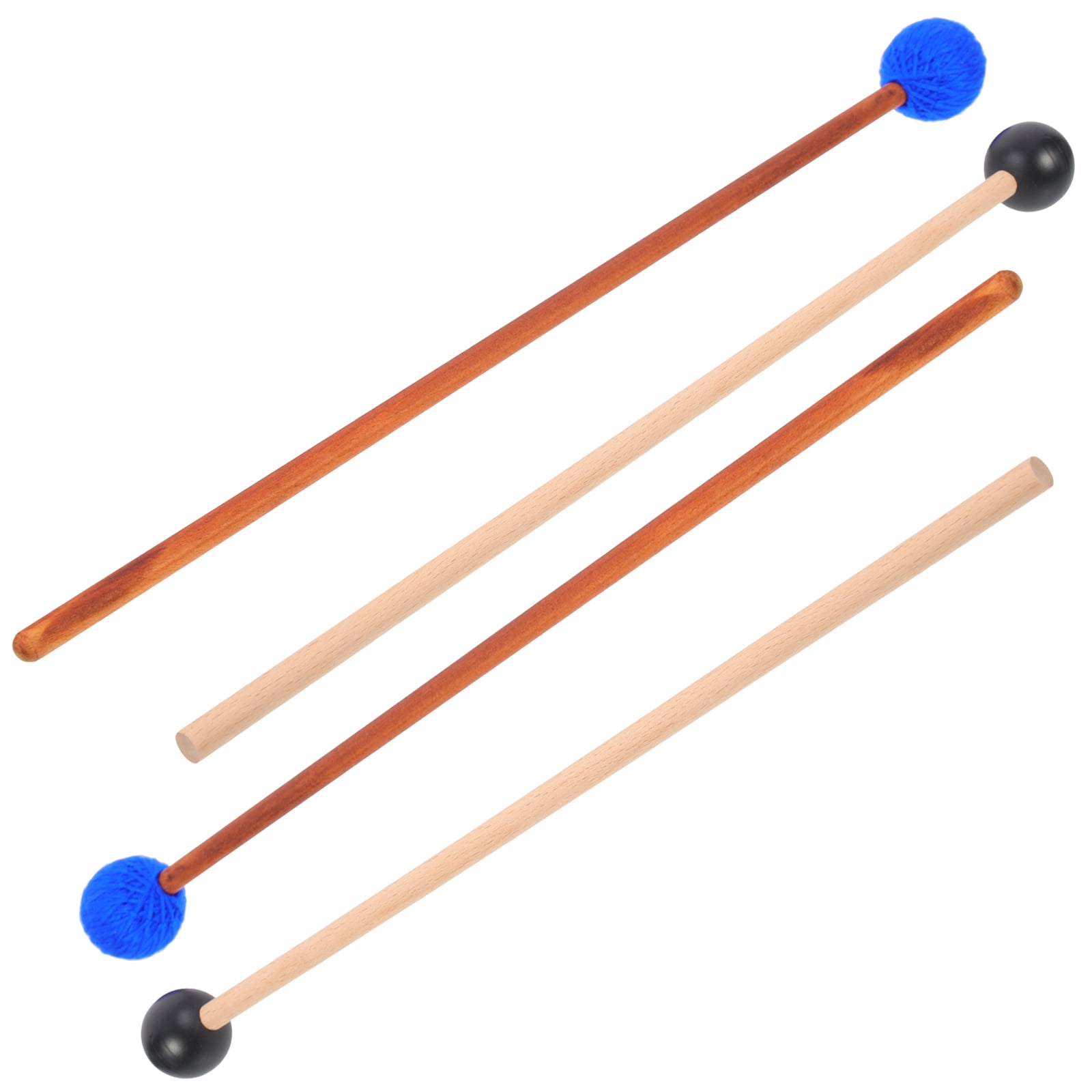 LULULION 2Pairs Versatile Percussion Instrument Mallets with Superb Craftsmanship Assorted Color